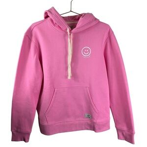 Life is Good Pink Women’s  NWT Hoodie with Smiley Face